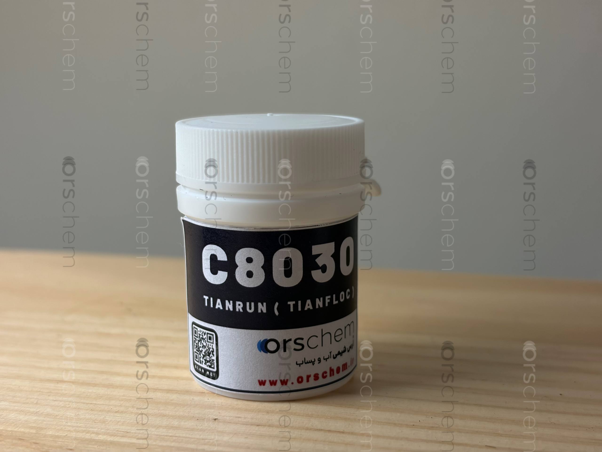 نمونه 3 گرمی | C8030 Tianrun | پلی اکریل آمید کاتیونی تیانران  | فلوکولانت و پلی الکترولیت کاتیونی تیان ران | PAM | لخته ساز و منعقدکننده کاتیونی